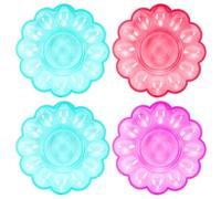 Kichvoe 4pcs Egg Trays Egg Storage Boxes Plastic Easy to Clean Space Saving for Tables Random Color