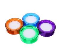 Kichvoe 4pcs Finger Sponge Moistener Financial Counting Sponge Plastic Round Desktop Design Enhances Grip and Easy Cleaning for Money Handling Tasks by Cashiers and Accountants