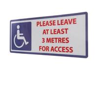 Kichvoe 4pcs Handicap Keep Away Sign Warning Reflective Stickers Sturdy Pvc Highly Visible Handicap Sticker Decals for Disabled People in Public Spaces and Parking Lots
