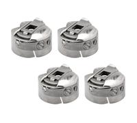 Kichvoe 4pcs Metal Sewing Machine Bobbin Case Accessories for Mini and Old Home Sewing Machines Sturdy Replaceable Silver Bobbin Sleeve with Convenient Storage