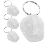 Kichvoe 4pcs Mini Helmet Keychain Small Construction Safety Hat Keychain Tiny Hat Key Ring Construction Theme Party Favors Goody Bag Fillers