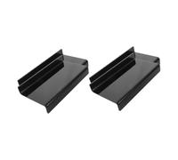 Kichvoe 4pcs Modular Acrylic Playing Card Display Stand for Game Cards Lightweight Stable Structure with Anti-tip Design for Trade Shows and Expo Vendor Booths Black Desk Riser Holder