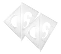 Kichvoe 4pcs Multi-functional Geometric Rulers Plastic Measuring Rulers Portable Drafting Tools Set for Life and Work to Working Efficiency