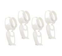 Kichvoe 4pcs Plastic Pigeon Holder for Medicine Feeding Gentle Fixation and Thickened Carrier, Versatile Use for Bird Observation and Inspections, White Racing Pigeon Fixed Tool