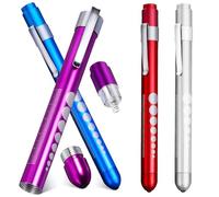 Kichvoe 4Pcs Portable LED Diagnostic Medical Pen Lights with Clip Lightweight Penlight for Nurses and Doctors Suitable for Nursing School and Clinical Use