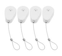 Kichvoe 4pcs Retractable Cable Lock: 1m/3.28ft Anti-Theft Laptop Security Tether - Adjustable Wire Lock Box for TV Remotes Gaming Controllers & Tablets