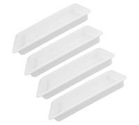 Kichvoe 4pcs Small Plastic Chemical Experiment Trays Laboratory Reagent Containment Trays 25x18.5x2.5cm Acid-base Resistant Rectangular Serving for Scientific and Teaching Use