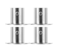 Kichvoe 4pcs Stainless Steel Closet Rod Brackets with High Foot Flange Design Includes 12 Screws and 12 Bolts Multi-Functional Wardrobe and Ceiling Mount Rod Holders and Towel Bars