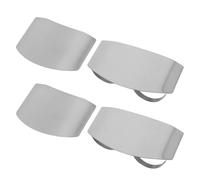 Kichvoe 4pcs Stainless Steel Finger Guard, Single or Double Protector | Snug Ergonomic Fit, Helps Reduce Cuts and Food Waste, Suitable for Chefs, Restaurant Staff, Cheese Grating and Home Kitchens
