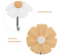 Kichvoe 4pcs Strong Adhesive Daisy Wall Hooks for Coat Backpack Hanging, Cartoon Nursery Room Decor Hooks, Random Color Decorative Storage Hangers for Home Organization