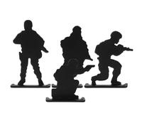 Kichvoe 4pcs Training Target Shoot Training Targets Lightweight Stainless Steel Easy to Carry Black for Bows and Arrows Accessories