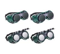 Kichvoe 4pcs Welding Glasses with Flip-up Design and Radiation Protection, Plastic Safety Goggles for Professional Eye Protection, for Welding Work and Industrial Use