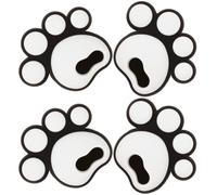Kichvoe 4pcs White Silicone Snowboard Stomp Pads Non-slip Stickers for Ski Board Protection with Easy Replacement System, Outdoor Sports Accessory for Skiing the Slopes