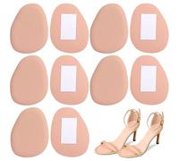 Kichvoe 5 Pairs Flat Insoles Forefoot Pad for Women Cushioning Effect and Breathable Fabric Gel Front Foot Pads Providing Comfortable Forefoot Support for High Heels Easy to Store