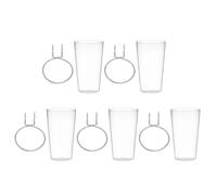 Kichvoe 5 Sets 500ml Home Pegboard Cups with Hooks and Rings, Round 8.5cm Diameter Pegboard Tool Holders for Garage Workshop Storage and Industrial Hardware Organization