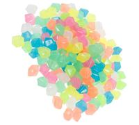 Kichvoe 500pcs Glow the Dark Resin Rhombus Pebbles with Eye-friendly Design and Uniform Particle Sizing, for Aquarium Viewing and Decorative Garden Accents