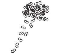 Kichvoe 50pcs Bicycle S-Hook Cable Fixing Clip, S-Shaped Plastic Hose Guide Holder for Brake Cable Housing, Black, Quick Installation, for Road Bikes