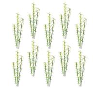 Kichvoe 50pcs Mini Faux Bamboo Decor Plastic Bamboo Trees with Vivid Look Design Green Lifelike Shape Enhances The Authenticity of Micro Landscape Easy to Carry for Home and Garden