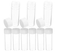 Kichvoe 50pcs Plastic Sputum Culture Vials with Caps Medical Sample Storage for Laboratory Testing in Clinical and Scientific Use