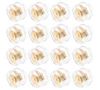 Kichvoe 50pcs Silicone Earring Backs Delicate Locking Golden Simple Fashion DIY Accessories for Studs