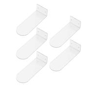 Kichvoe 5pcs Acrylic Floating Sneaker Display Stand with Scratch-free Surface and L Shaped Design, Modern Minimalist Shoe Shelf for Home Closets and Retail