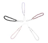 Kichvoe 5pcs Beaded Phone Charm Bohemian Phone Chain Charm Portable Lightweight Artificial Crystal Polyester Accessories Assorted Color for On-the-go Use