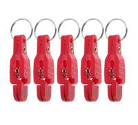 Kichvoe 5pcs Downrigger Release Clips - Heavy Tension Snap Weights Clips with Key Ring for Trolling Planer Boards Kite and Offshore Fishing, Red