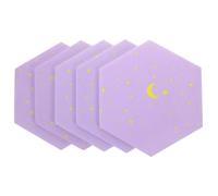 Kichvoe 5pcs Hexagonal Felt Board Tiles Sound Absorbing Polyester Bulletin Board for Photo Display and Classroom Use Versatile Decorative Felt Mats for Bedrooms and Kindergartens