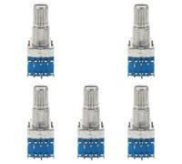 Kichvoe 5pcs Mini Rotary Encoder Switch with Reliable Code and Easy Installation, Iron Material Compact Digital Potentiometer for Circuits and Electronic Devices in Industrial Settings