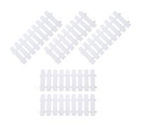Kichvoe 5pcs Plastic Garden Fence Picket Edging 50cm X 20cm White Lawn Protective Guard Outdoor Patio Decorative Fence for Garden Landscaping and Flowerbed Border