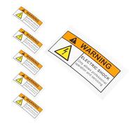 Kichvoe 5pcs Warning Electric Shock Stickers Clear Caution Signs for Electrical Panels Professional Maintenance Safety Labels for Home Office Factory Use
