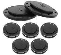 Kichvoe 6 Pairs Coat Snaps Buttons Press Studs Magnetic Black Magnet Smooth Surface Strong Suction for Downjacket Backpacks Making Scrapbook Sewing Accessories