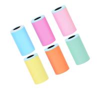 Kichvoe 6 Rolls Mini Thermal Printer Paper Stickers Strong Adhesion and Heat Sensitive Adhesive, User-Friendly Operation, Assorted Colour Labels for Portable Mini Printers and Office Use