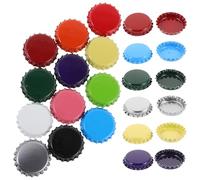 Kichvoe 60pcs Colorful Beer Bottle Caps DIY Craft Materials Double-Sided Metal Caps 12 Colors 5pcs Each for Wall Art Decor and Home Brewing Supplies