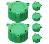 Kichvoe 6pcs 13 Pin Trailer Connector Dust Covers Green 13p Plug Holder Caps Alignment Socket Protector for Rv Utility Trailer Parts