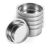 Kichvoe 6pcs Incense Plate Replacement Stainless Steel, Solid Base Censer Dish for Middle Eastern Bakhoor Burner, Convenient Replacement Silver Metal Dish for Home Use