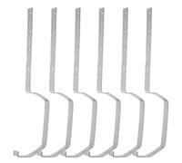 Kichvoe 6pcs Iron Rain Gutter Brackets with Integrated Structural Support for Residential Buildings and Home Use, Versatile Rain Gutter Rack Holders in Silver Colour