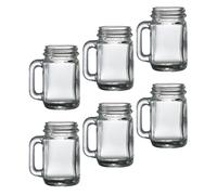 Kichvoe 6pcs Mini Mason Cocktail Glasses with Handle 40ml Creative Rooster Shot Cups Bar Liquor Party Beer Cups for Home and Entertainment