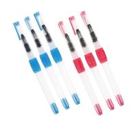 Kichvoe 6pcs Refillable Watercolor Pens with Assorted Colours, Smooth Writing Water Brush Pens Made of Pp and Nylon for Calligraphy Learning and Artistic Pursuits by Students and Artists
