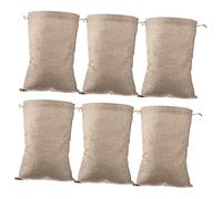 Kichvoe 6pcs Reusable Vegetable Drawstring Bags Root Burlap Bags for Growing Vegetable Storage