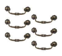 Kichvoe 6Pcs Rustic Ring Pull Handles in Metal with 86Mm Hole Spacing for Furniture Drawers, Wardrobes and Cupboards, for Bathroom, Kitchen and Living Room