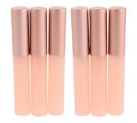 Kichvoe 6pcs Silicone Lip Brush with Cap for Lip Makeup, Portable and Reusable round Head Applicator, Soft Silicone Tool for Travel and Storage in Your Bag