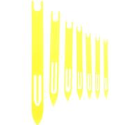 Kichvoe 7pcs Fishing Net Shuttles for Netting Repair and Knitting Plastic Fishing Netting Loom Tools Yellow Multi-use Mending