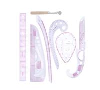 Kichvoe 7pcs Sewing Measuring Rulers Yardstick Fashion Ruler Set with Good Flexibility and High Accuracy for Cutting and Art Painting