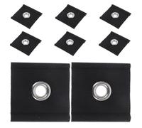Kichvoe 8pcs Awning Eyelets Awning Hooks Pvc Coated Fabric Black On-the-go Use Easy Installation Secure Fit Compact and Lightweight