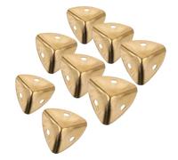Kichvoe 8pcs Golden Stainless Steel Corner Protectors for Wine Box and Toolbox, Antique Style Decorative and Protective Corner Guards for Furniture Edges, Suitable for Home and Office Use