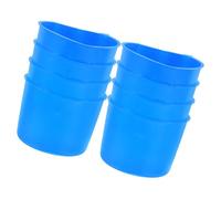 Kichvoe 8pcs Hanging Bird Water Feeder Bowls for Small Animals and Birds, Portable Lightweight Blue Plastic Feeding Cups for Pet Care at Home