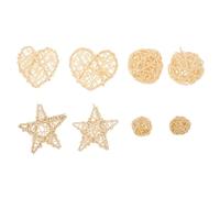 Kichvoe 8pcs Natural Rattan Wicker Ball Chew for Rabbits Hamsters Chinchillas Small Pet Molar Teeth Grinding for Boredom Relief and Play Random Style