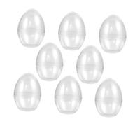 Kichvoe 8pcs Plastic Easter Eggs Party Boxes Design Egg Ball Shape Versatile Storage Box Stable Flat Bottom for Easter Parties