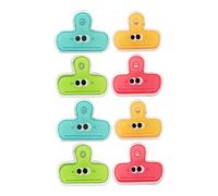 Kichvoe 8pcs Plastic Paper Clips for Document Paper and Crafts with Extra Strong Hold, Easily Removed, Assorted Colours, Suitable for Hanging on The Wall Or Door, for Teachers Random Color
